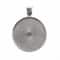 John Bead 28mm Antique Silver Round Pendant Frames, 3ct.